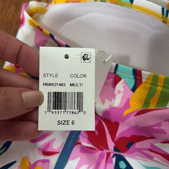 Bleu Rod Beattie Women's Bandeau Tankini Swim Top Pink size 6 NWT - Picture 6 of 10